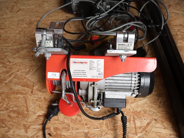 Metalworcks elektrische takel (x2) - afbeelding 2 van  6