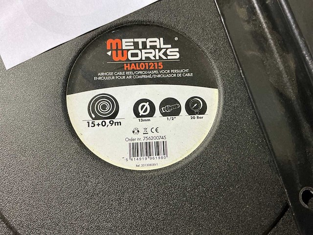 Metalworks hal01215 luchtslanghaspel - afbeelding 5 van  5