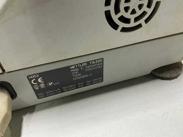 Mettler toledo hg53 halogeen vocht analyse apparaat - afbeelding 2 van  2