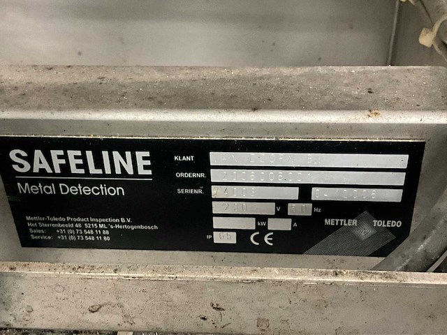 Mettler toledo safeline metaaldetector - afbeelding 2 van  12