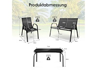 Meubelset - 4 delen met modern ontwerp en stalen constructie - afbeelding 5 van  7
