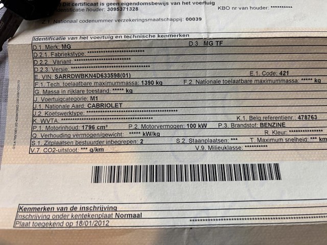 Mg tf, 2004 - afbeelding 43 van  47