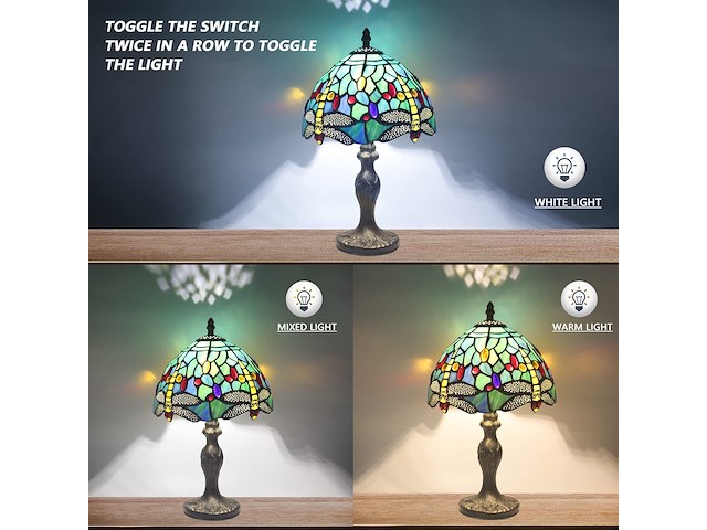 Miaoke tiffany tafellamp - afbeelding 3 van  5