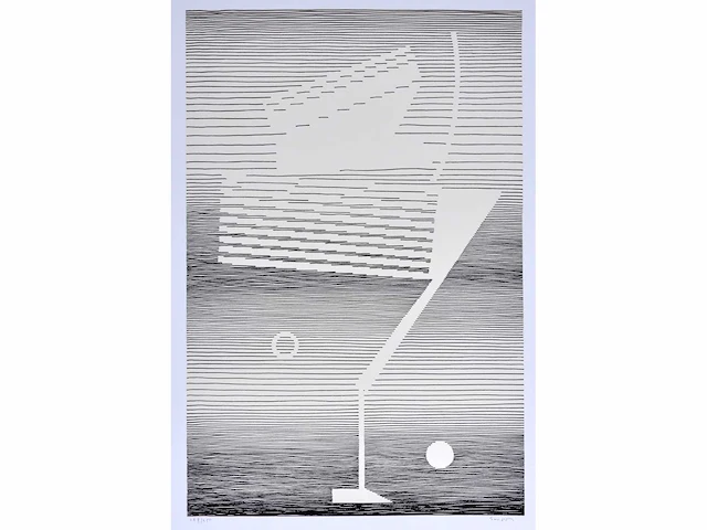 Michel seuphor - zeefdruk - gesigneerd - 54x42 cm - 1977 - afbeelding 1 van  5