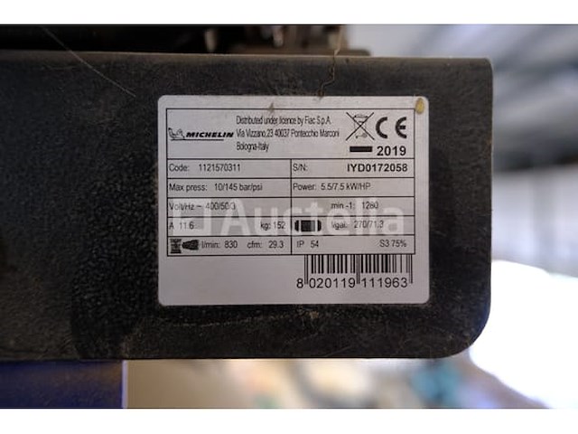 Michelin mvx 300 rechtopstaande compressor - afbeelding 4 van  10