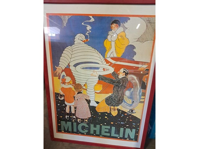 Michelin poster ingekadert h 730 mm b 530 mm - afbeelding 1 van  2