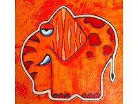 Michiel molenaar - elephant - kleurenzeefdruk - afbeelding 1 van  11