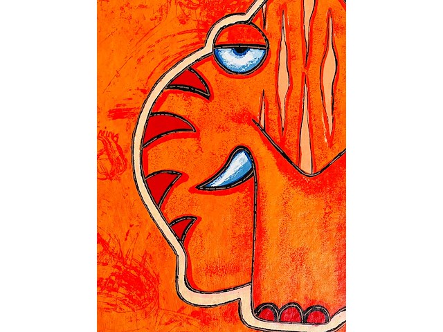 Michiel molenaar - elephant - kleurenzeefdruk - afbeelding 4 van  11