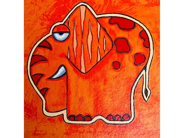 Michiel molenaar - elephant - kleurenzeefdruk - afbeelding 10 van  11