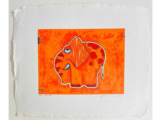 Michiel molenaar - elephant - kleurenzeefdruk - afbeelding 11 van  11