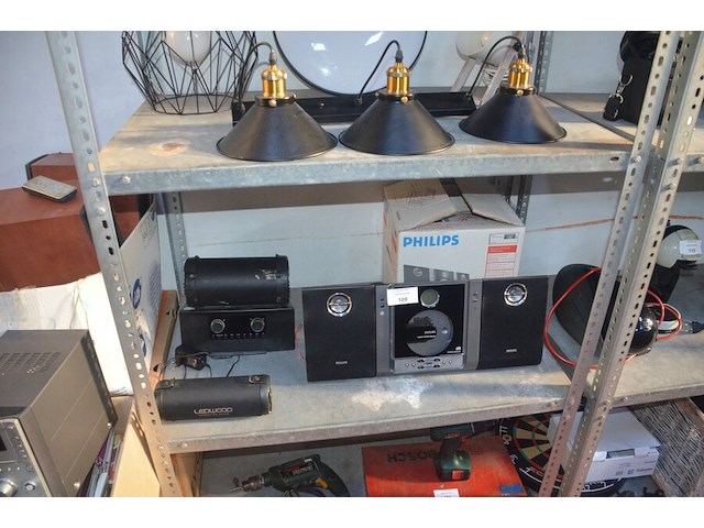 Micro hifi system philips mc235b, bluetooth box ledwood, bluetooth box pulsar, dab - stereo- internetradio medion md89289 - afbeelding 1 van  9