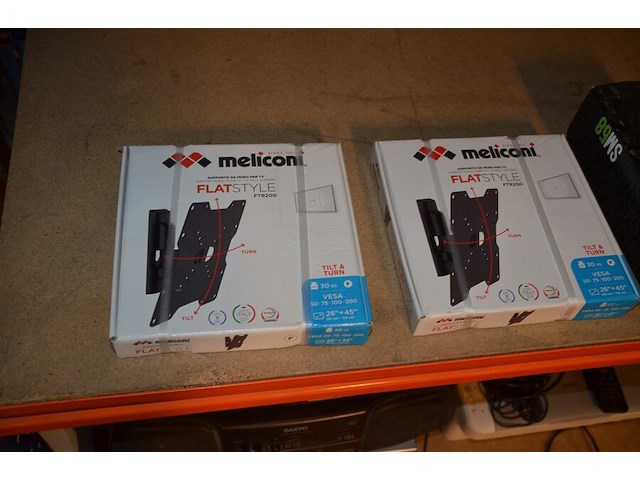 Microfoon shure sm58, 2 tv muurbeugels meliconi - afbeelding 7 van  9