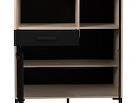 Microgolfkast felicity 100cm, 2 deuren & 1 lade - eikdecor/zwart - afbeelding 7 van  7