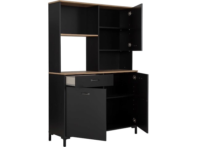 Microgolfkast manchester - 119x41x180cm - helvezia eiken design - afbeelding 2 van  7