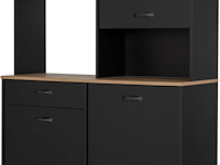 Microgolfkast manchester - 119x41x180cm - helvezia eiken design - afbeelding 4 van  7