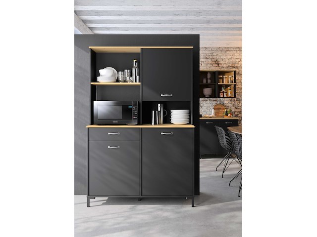 Microgolfkast manchester - 119x41x180cm - helvezia eiken design - afbeelding 5 van  7