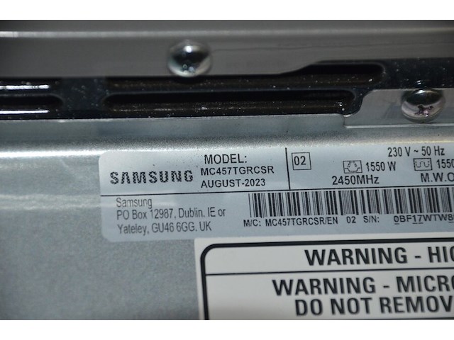 Microgolfoven samsung mc457tgrcsr, niet compleet (b427) - afbeelding 5 van  6