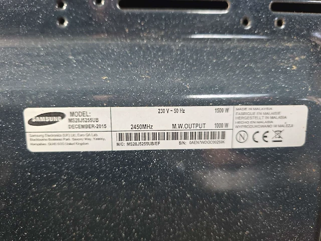 Microgolfoven samsung ms28j5255ub - afbeelding 3 van  3