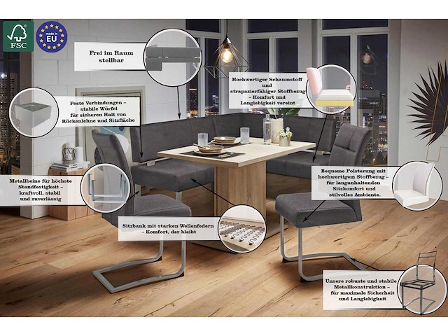 Microvezel hoekbank - afbeelding 2 van  6