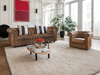 Microvezelfauteuil met verouderde leren look