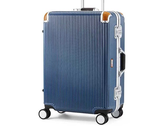 Middelgrote zwitserse militaire 4-wiel draaibare hardside koffer 24" pacific blue - afbeelding 5 van  6