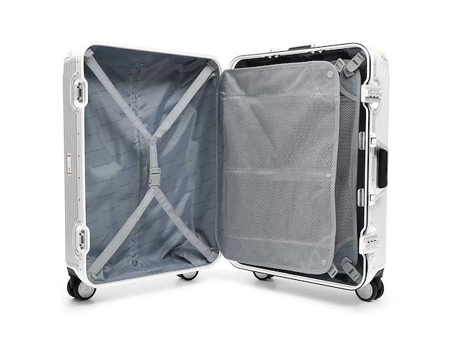 Middelgrote zwitserse militaire 4-wiel draaibare hardside koffer 24" pacific blue - afbeelding 3 van  6