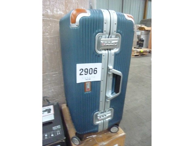 Middelgrote zwitserse militaire 4-wiel draaibare hardside koffer 24" pacific blue - afbeelding 4 van  6