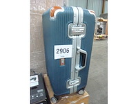 Middelgrote zwitserse militaire 4-wiel draaibare hardside koffer 24" pacific blue - afbeelding 4 van  6