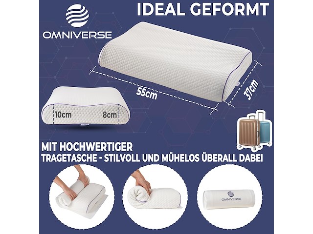 Middelsterk neksteunkussen 55x37cm - afbeelding 2 van  5