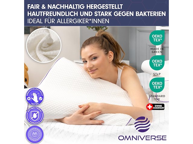 Middelsterk neksteunkussen 55x37cm - afbeelding 5 van  5