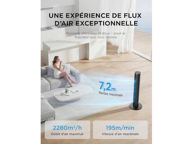 Midea silent tower torenventilator - afbeelding 5 van  7