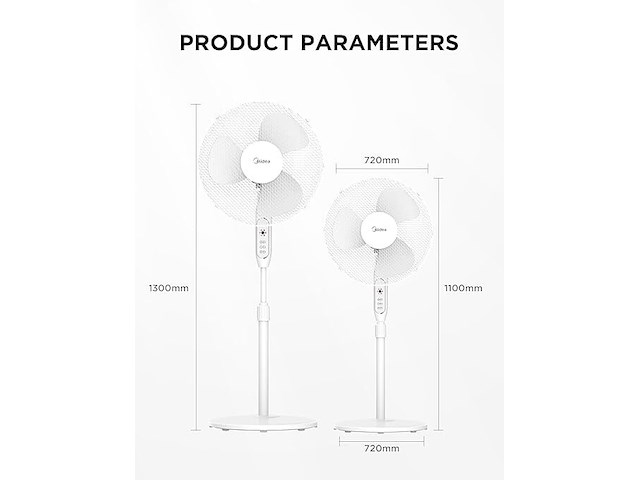Midea staande ventilator - afbeelding 2 van  3