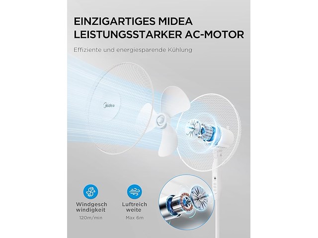 Midea vloerventilator - afbeelding 3 van  4