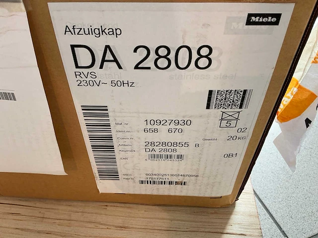 Miele da2808 afzuigkap - afbeelding 3 van  4