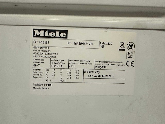 Miele diepvrieskoffer - afbeelding 7 van  7