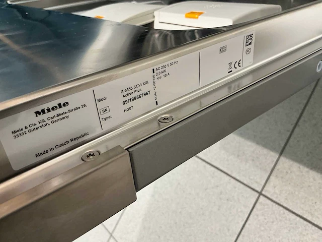 Miele g 5355 scvi xxl inbouw vaatwasser - afbeelding 8 van  8