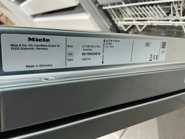 Miele g 7185 scvi xxl vaatwasser - afbeelding 10 van  10