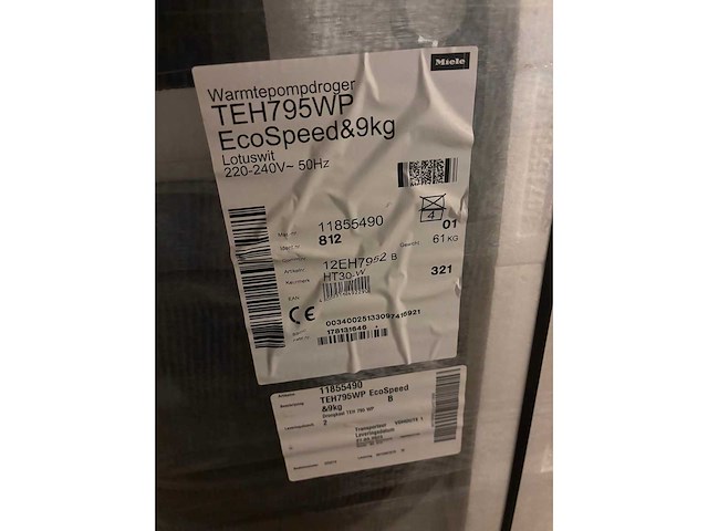 Miele teh795wp - nieuwe droogkast wamtepomp - afbeelding 2 van  16