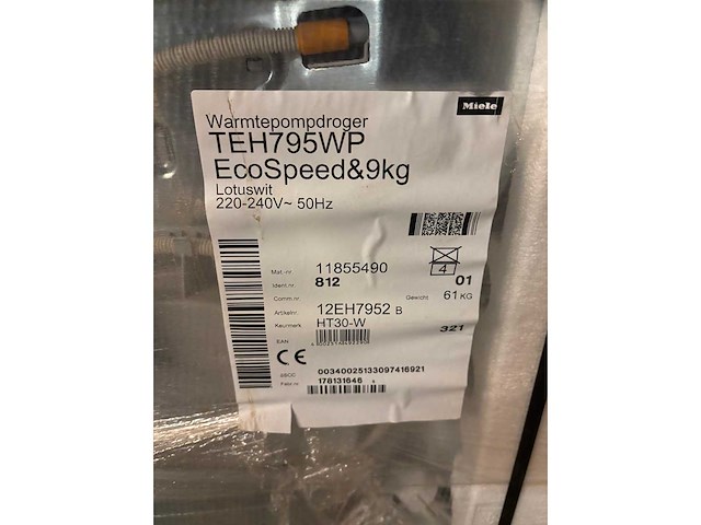 Miele teh795wp - nieuwe droogkast wamtepomp - afbeelding 13 van  16
