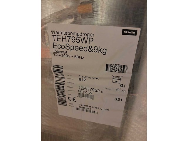 Miele teh795wp - nieuwe droogkast wamtepomp - afbeelding 6 van  16