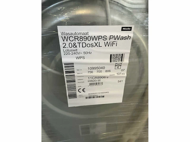 Miele wcr 890 wps powerwash 2.0 twindos wasmachine - afbeelding 8 van  8