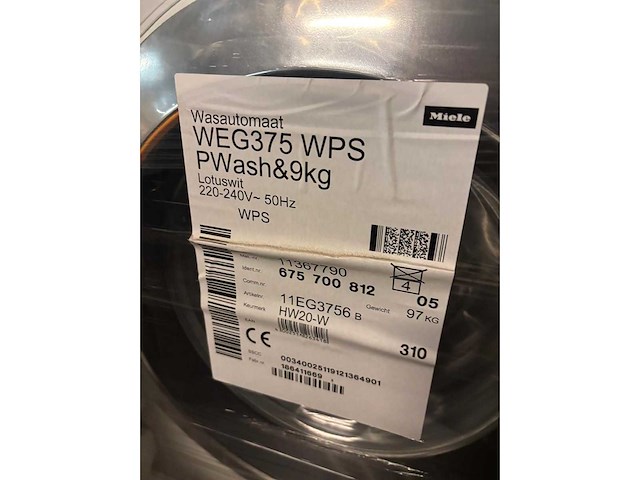 Miele weg375wps - nieuwe wasmachine - afbeelding 7 van  7