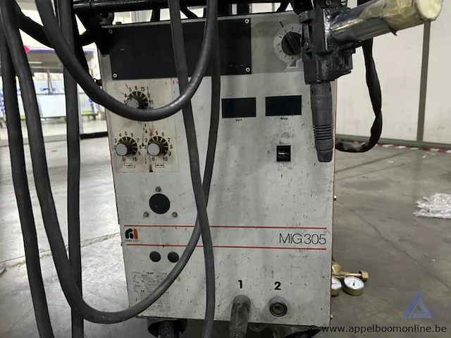 Mig lasmachine erfi mig 305, inclusief laspistool en massakabel. - afbeelding 2 van  3