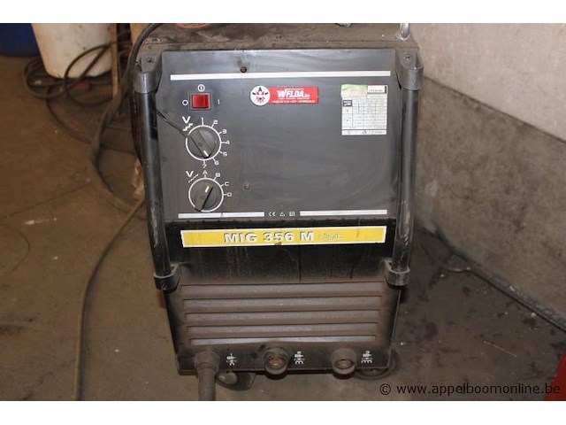 Mig/mag lasapparaat, leon welda, mig 356 micro, met af 56.4r h draadaanvoerunit, 300a, 230v/400v, werking niet gekend - afbeelding 2 van  6