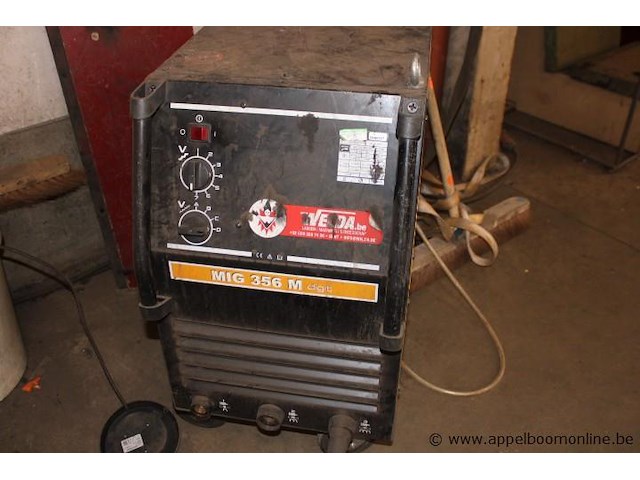 Mig/mag lasapparaat, leon welda, mig 356 micro, met af 56.4r h draadaanvoerunit, 300a, 230v/400v, werking niet gekend - afbeelding 2 van  5