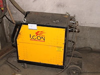 Mig/mag lasapparaat, leon welda, mig 356 micro, met af 56.4r h draadaanvoerunit, 300a, 230v/400v, werking niet gekend