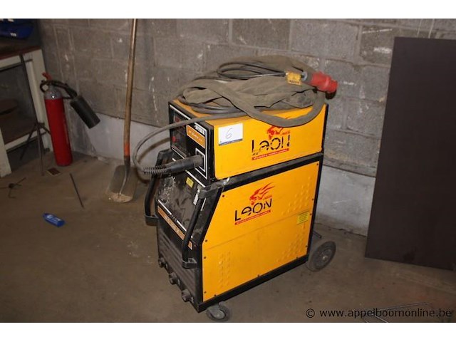 Mig/mag lasapparaat, leon welda, mig 356 micro, met af 56.4r h draadaanvoerunit, 300a, 230v/400v, werking niet gekend - afbeelding 1 van  4