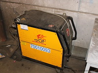 Mig/mag lasapparaat, leon welda, mig 356 micro, met af 56.4r h draadaanvoerunit, 300a, 230v/400v, werking niet gekend