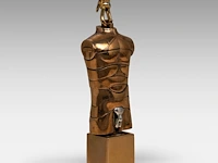 Miguel berrocal (1933-2006), 'microdavid' pendant, bronze 6 cm. (2.35 in.)