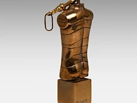 Miguel berrocal (1933-2006), 'microdavid' pendant, bronze 6 cm. (2.35 in.) - afbeelding 4 van  8